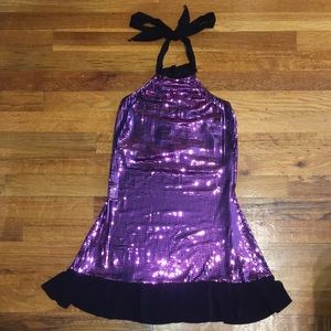 Weissman Halter Top Purple Dance Costume